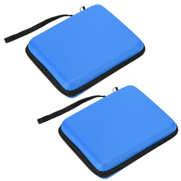 Portable 2DS Blue Protective Case with EVA Hard Shell and Lanyard - Set of 2
