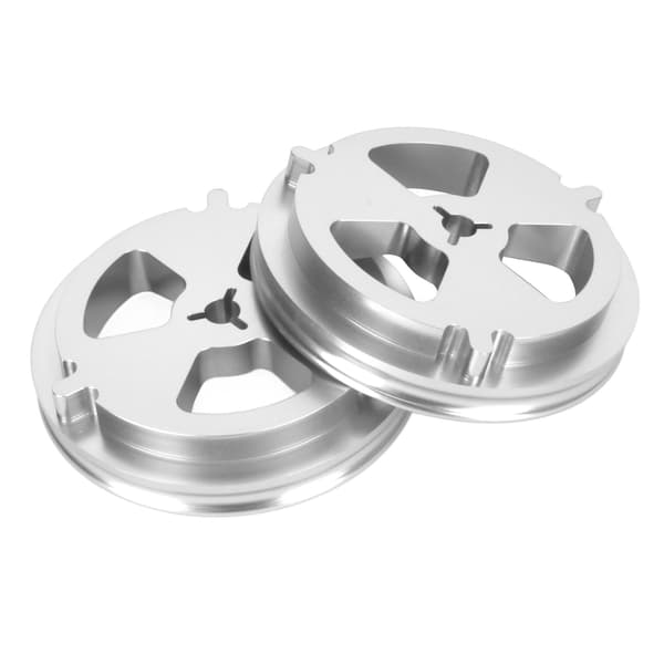 1 par 1/4 tommer NAB-nav optisk akseladapter poleret aluminiumbase rullebåndsoplukker til Studer ReVox til DENON Sølv