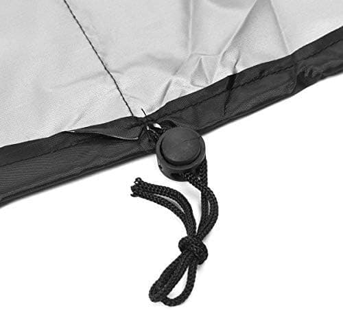 Black Round Fire Pit Cover, Waterproof, Dustproof, Protective Cover for Garden and Patio with Drawstring for Fire Pit (XXL)