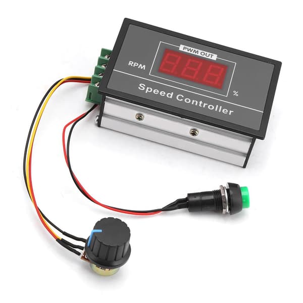 PWM DC Motor Hastighedsregulator – 6-60 V, 30 A, Start/Stop-kontakt