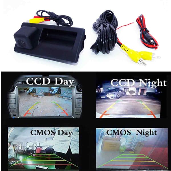 Dynamic Intelligent Trajectory Moving Guideline Rear View Camera for Trunk, IP68 Waterproof Backup Camera Compatible with Audi A4 A5 S5 Q3
