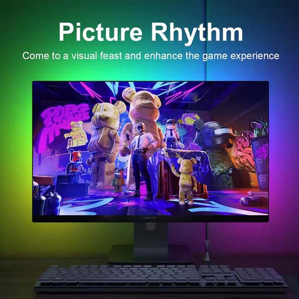 Smart RGBIC skjermlys - PC Sync Ambilight for 34-tommers skjermer