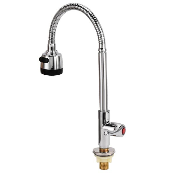 Kitchen Faucet Rotated 360 Degrees Adjust Water Volume Easy Install Rustproof Pull-Down Kitchen Faucet Copper Vertical Universal