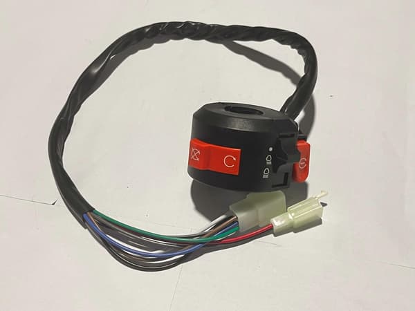 Heavy Duty Start Choke Switch for 50cc-125cc ATV Quad, 3-Function Left Handlebar Control, 7-Wire Connection