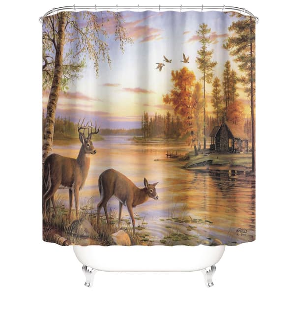 Badrumsduschdraperi – polyester, vattentät, slitstark – för badrum – 180 x 180 cm, 180 cm