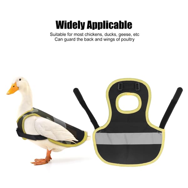 Reflective Vest for Chickens, Quick Release Buckle, Durable Hen Saddle Apron, Soft Lined Poultry Vest for Duck Goose, Adjustable Strap