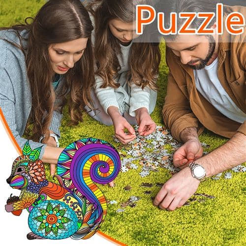 T92 Puinen eläinpalapeli lapsille 29,7x21cm - Monivärinen-FX-