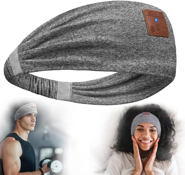 Sovhörlurar, 2024 års version Bluetooth Pannband Hörlurar med HD-högtalare och Mikrofon, Perfekt för Sidosovare Sova Samtal Jo