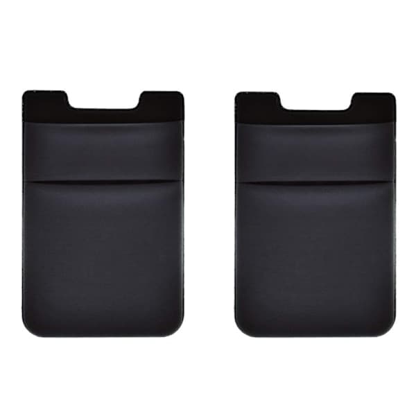2-pack Universal Mobile Wallet/Card Holder - Self-adhesive Black