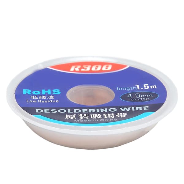 Desoldering Wire Fast Heat Conduction Powerful Cleaning Environmentally Friendly Copper Solder Wire for Electronic PCB Boards 1.5M4mm