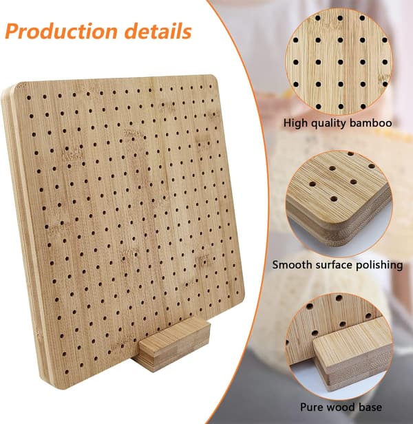[LCS] Square Blocking Board, Crochet Accessories, Wooden Crochet Hole Board, Granny Square Blocking Board