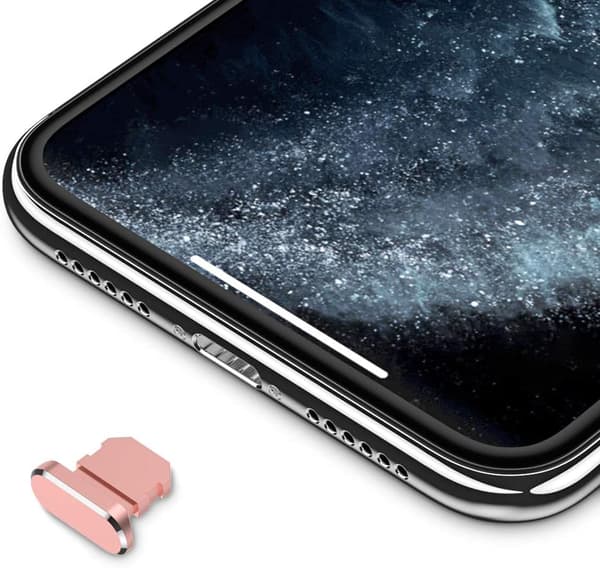 Dammskydd för iPhone 14/14 Plus/14 Pro Max/13/12 Pro/12/12mini/11/11Pro/SE/X/XR/ – aluminium, bärbart, hållbart – 2-pack
