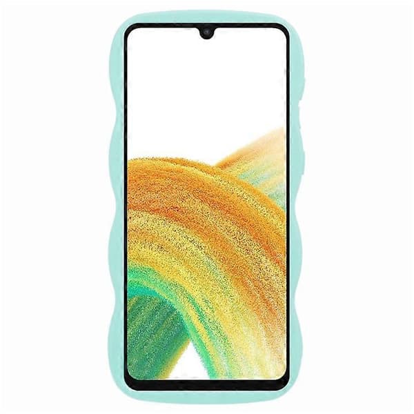 Compatible Case for Samsung Galaxy A16 4G / 5G TPU Protective Phone Case Unique Wavy Frame LightGreen LightGreen