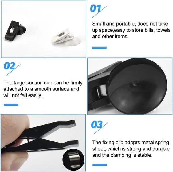 Car Permit Holder Clip - ABS Plastic, Waterproof, Durable - for Car - 8 Pcs