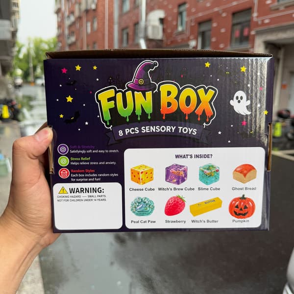Halloween Ghost Squeeze Toy Presentförpackning, 5/8-delars Långsam Återhämtning Stresslindrande Fidget Kit A A