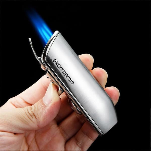 Unique Design Cigar Lighter Flashlight for Men Versatile Portable Metal Lighter for Travel Outdoor Use