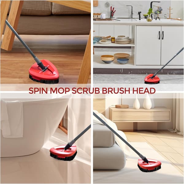 Set med 2 mopprefiller – Kompatibel med EasyWring en-hinksystem – Styva borstar för badrum, kök, badkar