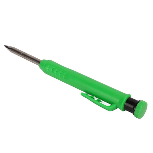 Solid Carpenter Pencil Kit Portable Built-in Pencil Sharpener Woodworking Pen Groove-free Cap for Designers