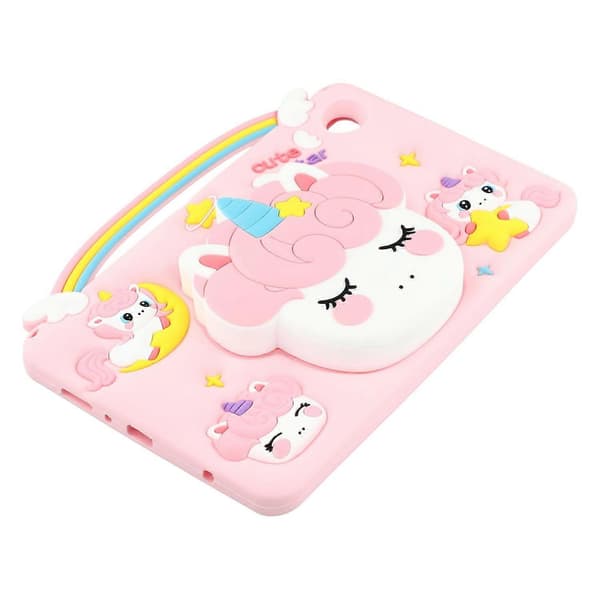 For Samsung Galaxy Tab A9 Case Handle Unicorn Extendable Stand Silicone Tablet Case