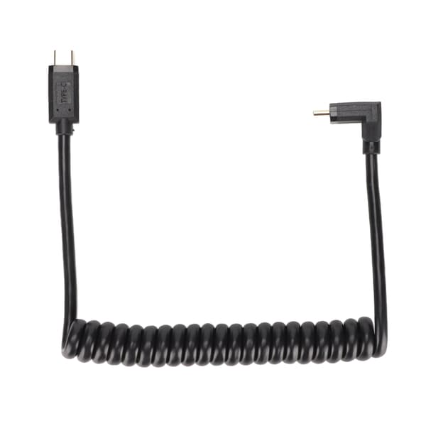 USB C-kabel USB C til USB C 14K 60hz 3A Hurtiglading 10Gbps 1,2m Spiraldesign USB C Strømkabel Hann Bøyd til Hann Rett Kontakt