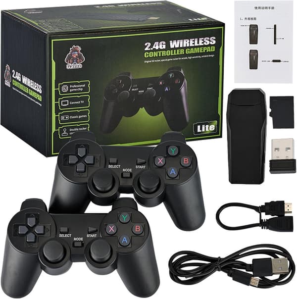 2025 Latest Model Retro Game Console, 2025 New Game Console 4K 60,000 Games, Retro Dock Pro Console, Retro Game Console, Plug and Play 4K Games