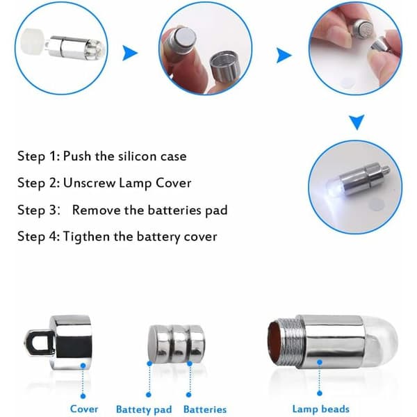 Mini LED-lys med batteri for papirlykter, vanntette, 20-pakning