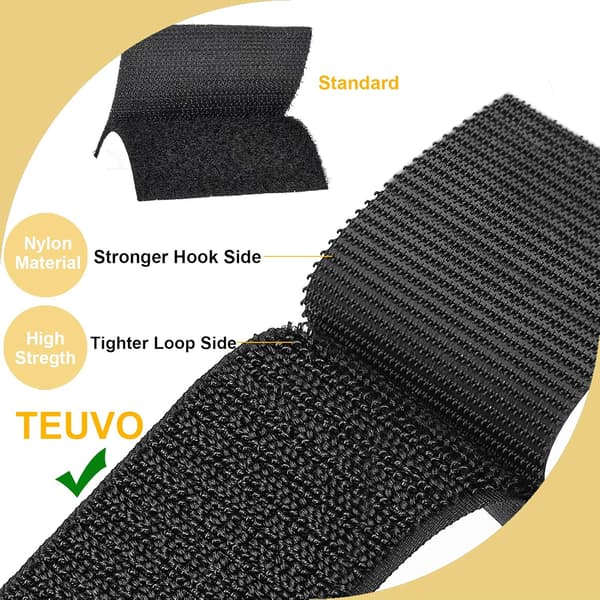 11 cm wide, 1 m long, sew-on hook and loop tape for fabric, non-adhesive F