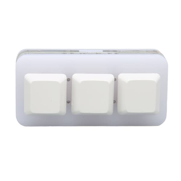 USB 3-tasters minitastatur RGB LED-baggrundsbelysning understøtter Hot Swap OSU HID makroprogrammeringstastatur til Windows til OS X til Linux Hvid