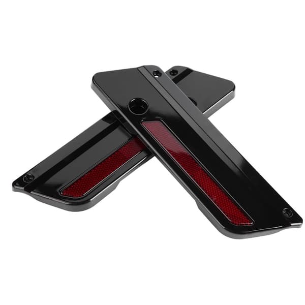 Motorcykel Sidetaske Lågdæksel Reflektorer - 2 stk. Sort