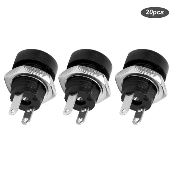 20 pcs DC 022B Power Supply Female Jack Socket Thread with Nut Copper ...