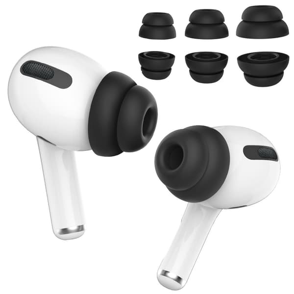 6 st silikonöronproppar för Air Pods Pro, vit