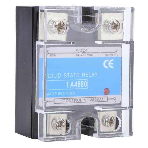 Single-phase Solid State Relay 70-280VAC Input 24-480VAC Load AC SSR Electrical Equipment for CNC Machines (BERM-1 A4880（80A）)