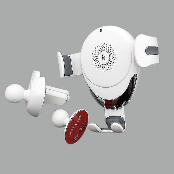 Shxx Automatic Clamping Car Phone Holder Wireless Charging-White (One Set) B919-81