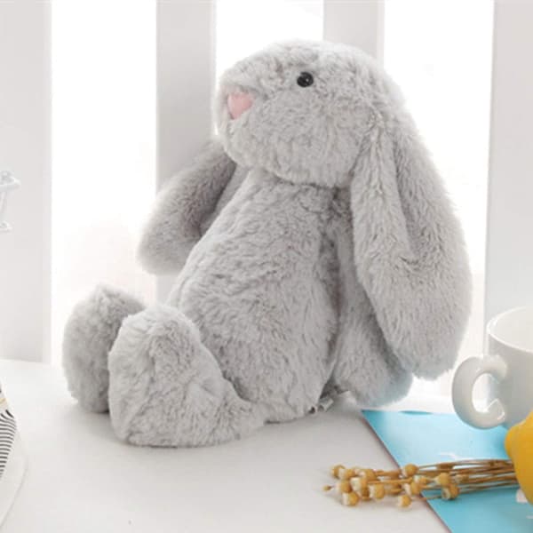 Kaninbamse - bomuld, blød - til fest, børn - 40 cm