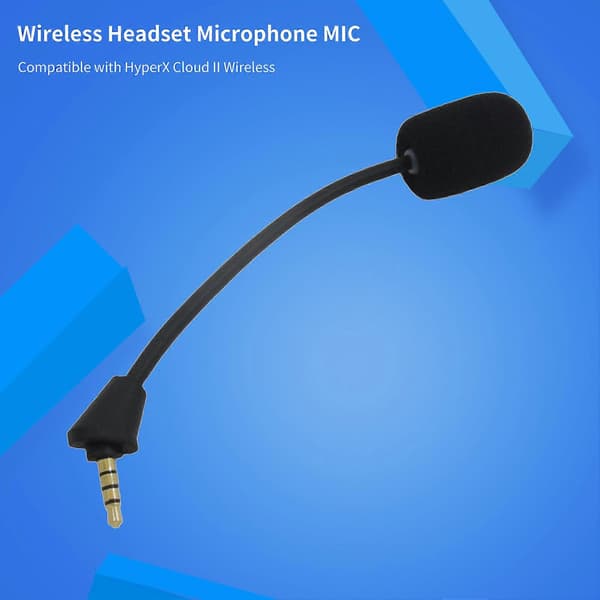 Headsetmikrofon Glat Kommunikation Erstatning ABS Støjreducerende Gaming Mikrofon til Kingston HyperX CLOUD II Trådløs