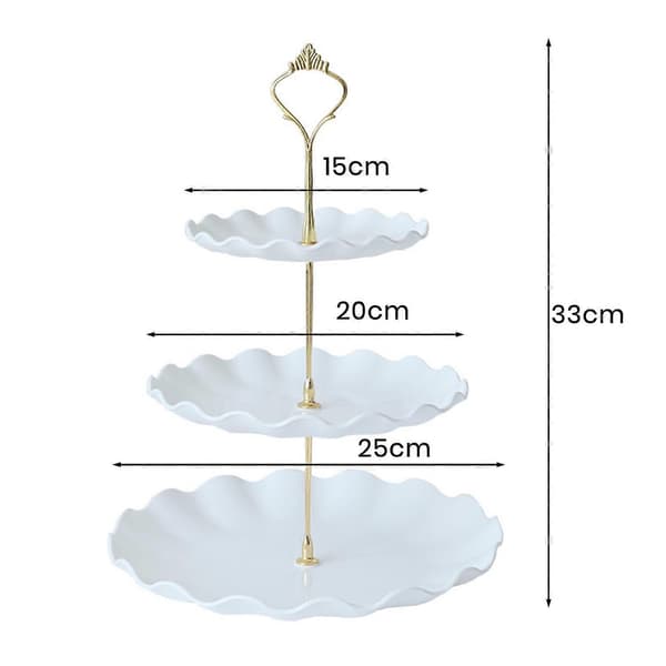 Tiered Cupcake Stand Tower Dessert Display Stand BPA-Free Large Capacity Easy Assembly Cake Stand