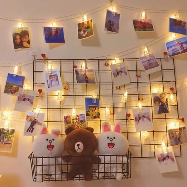 Indoor Outdoor Decoration, Perfect For Living Room, Battery Operated Photo String Lights, 8 Lighting Modes Dimmable With Timer Function, Remote Control