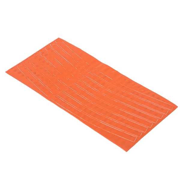 Reflective Bicycle Wheel Rim Decals for Night Cycling Safety Orange