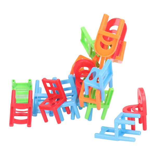 18 Pcs Stackable Chairs Game Family Fun Interactive Balance Chair Toy Board Game for Holiday Party