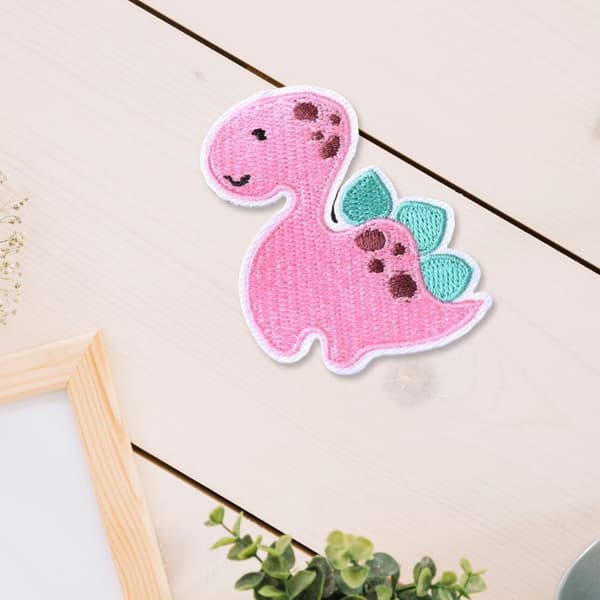 9 stk dinosaur-lapper til å sy på, strykemerker, broderte lapper til klær