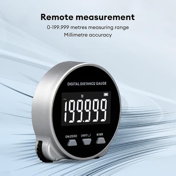 Rolling Distance Measuring Tool with Rechargeable Battery, Digital Rangefinder for Diameter and Flexible Surface Measurement, Electronic Roller