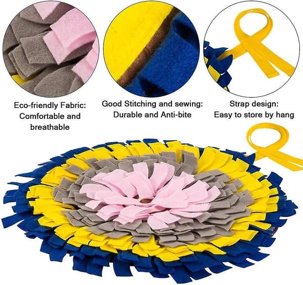 Pussellek: Interaktiv Snusemåtte, Skridsikker & Bærbar til Sikre Udendørs Eventyr, Førsteklasses Kvalitet, Polyesterfiber, 45 * 45CM, Engagerende
