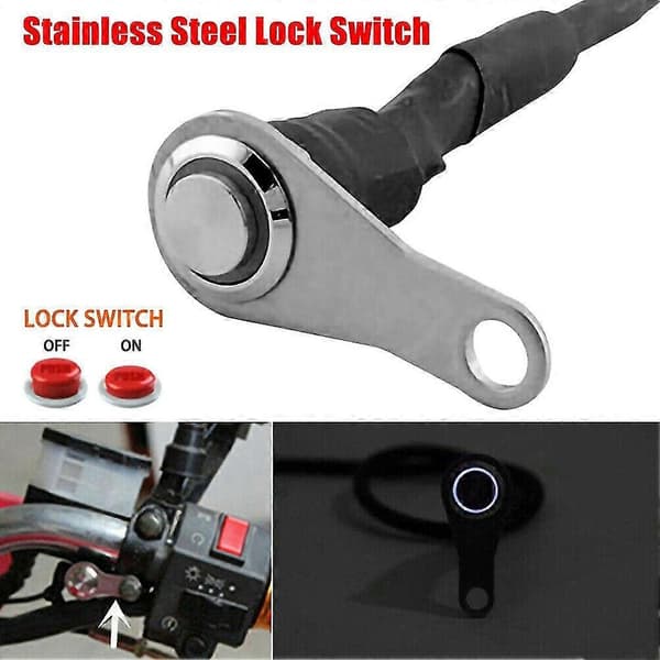 LED Motorcycle ATV Scooter Headlight Lamp Switch Handlebar Mount Push Button