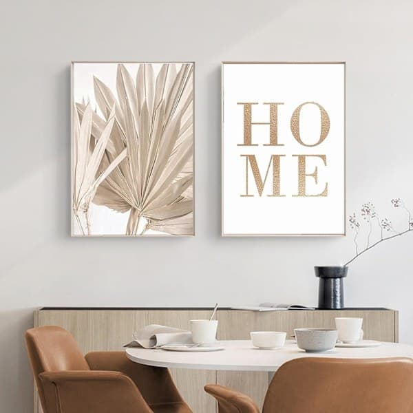 Set med 3 canvastavlor - Modern bohemisk stil - Dekoration för vardagsrum och sovrum - Ramlös 3 x 50 x 70 cm