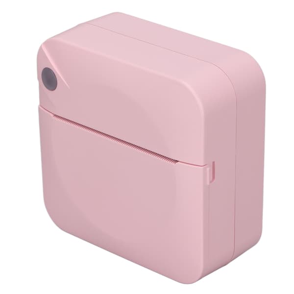 Mini Printer 200DPI Thermal Paper Ergonomic Design Rechargeable Battery Safe Stable Portable Printer for Home Office Pink