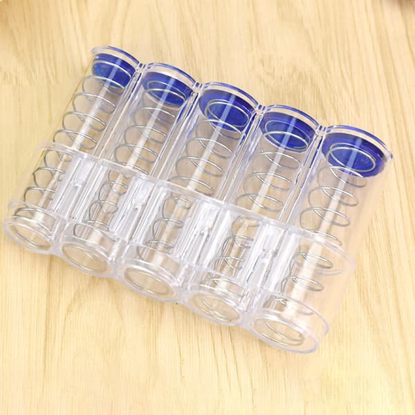 Multilayer Stackable Coin Storage Tube Large Capacity Transparent Coin Bank for Office