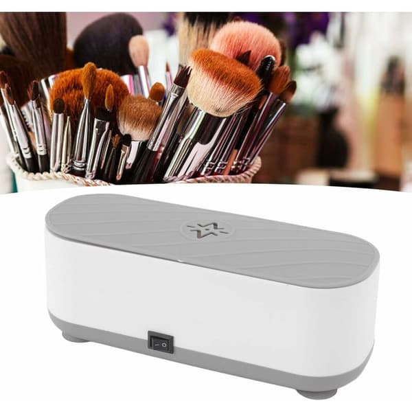 Ultralydsrenser, bærbar ultralydsrenser med USB til smykker, briller, ure, barbermaskiner (hvid)