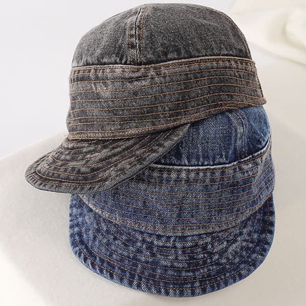 Denim Bucket Hat, Damehatt, Newsboy Caps Beret Hat for Kvinner