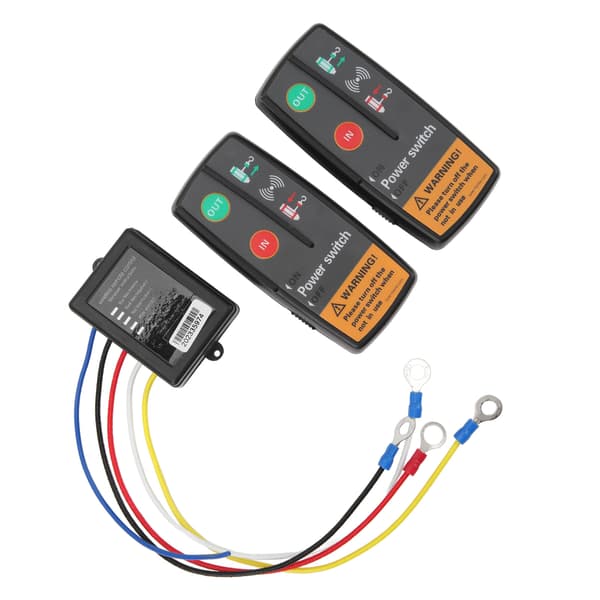 Wireless Winch Remote Control Kit 12V 24V Fast Response 15 Meters Precise Control with Receiver for Truck ATV SUV