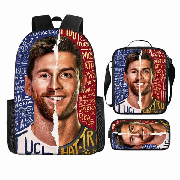 New 2026 USA-Canada Cup Soccer Backpack Set for Kids, Three-Piece Backpack, Student Shoulder Bag (YJD) 19 19 Three-piece set